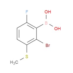 Aobchem&nbsp;2-Bromo-6-fluoro-3-(methylthio)phenylboronic acid | ≥97% | CAS 2121512-48-7 | C7H7BBrFO2S | 250mg