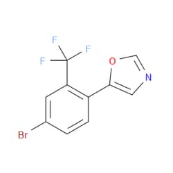 Aobchem&nbsp;5-(4-Bromo-2-(trifluoromethyl)phenyl)oxazole | ≥97% | CAS 2029361-43-9 | C10H5BrF3NO | 1g
