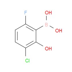 Aobchem&nbsp;3-Chloro-6-fluoro-2-hydroxyphenylboronic acid | ≥97% | CAS 2134622-97-0 | C6H5BClFO3 | 1g