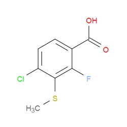 Aobchem&nbsp;4-Chloro-2-fluoro-3-(methylthio)benzoic acid | ≥97% | CAS 159329-16-5 | C8H6ClFO2S | 250mg
