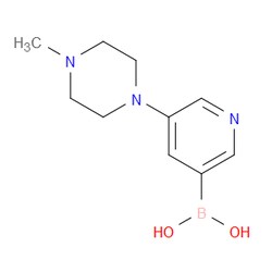 Aobchem&nbsp;B-[5-(4-Methyl-1-piperazinyl)-3-pyridinyl]boronic acid | ≥97% | CAS 1286778-37-7 | C10H16BN3O2 | 500mg