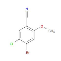 Aobchem&nbsp;4-Bromo-5-chloro-2-methoxybenzonitrile | ≥95% | CAS 1239748-74-3 | C8H5BrClNO | 500mg