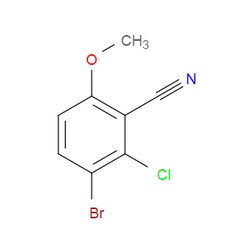 Aobchem&nbsp;3-Bromo-2-chloro-6-methoxybenzonitrile | ≥95% | CAS 1935318-33-4 | C8H5BrClNO | 500mg