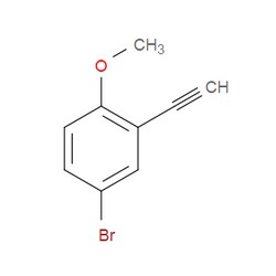 Aobchem&nbsp;4-Bromo-2-ethynyl-1-methoxybenzene | ≥95% | CAS 1057669-94-9 | C9H7BrO | 500mg