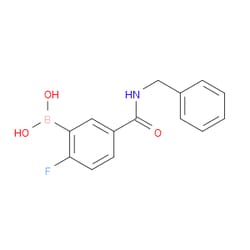 Aobchem&nbsp;5-(Benzylcarbamoyl)-2-fluorophenylboronic acid | ≥97% | CAS 874289-53-9 | C14H13BFNO3 | 250mg