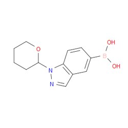Aobchem&nbsp;1-(Tetrahydro-2H-pyran-2-yl)-1H-indazole-5-boronic acid | ≥95% | CAS 1562245-02-6 | C12H15BN2O3 | 1g
