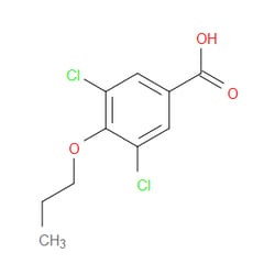 Aobchem&nbsp;3 5-Dichloro-4-propoxybenzoic acid | ≥97% | CAS 41490-09-9 | C10H10Cl2O3 | 250mg