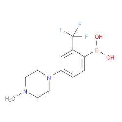 Aobchem&nbsp;B-[4-(4-Methyl-1-piperazinyl)-2-(trifluoromethyl)phenyl]boronic acid | ≥97% | CAS 2225181-62-2 | C12H16BF3N2O2 | 250mg