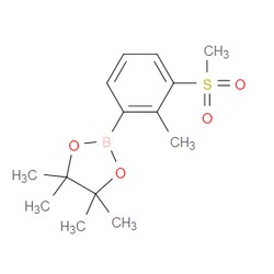 Aobchem&nbsp;4 4 5 5-Tetramethyl-2-(2-methyl-3-(methylsulfonyl)phenyl)-1 3 2-dioxaborolane | ≥97% | CAS 3067144-26-4 | C14H21BO4S | 500mg