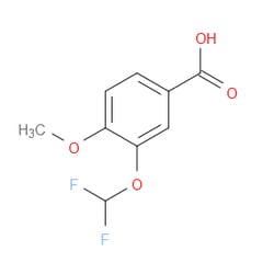 Aobchem&nbsp;3-(Difluoromethoxy)-4-methoxybenzoic acid | ≥95% | CAS 162401-65-2 | C9H8F2O4 | 1g
