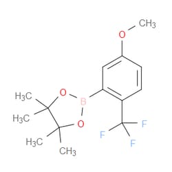 Aobchem&nbsp;2-(5-Methoxy-2-(trifluoromethyl)phenyl)-4 4 5 5-tetramethyl-1 3 2-dioxaborolane | ≥95% | CAS 1416722-70-7 | C14H18BF3O3 | 250mg