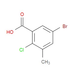 Aobchem&nbsp;5-Bromo-2-chloro-3-methylbenzoic acid | ≥95% | CAS 1263376-33-5 | C8H6BrClO2 | 5g