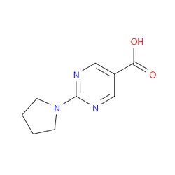 Aobchem&nbsp;2-(Pyrrolidin-1-yl)pyrimidine-5-carboxylic acid | ≥97% | CAS 253315-06-9 | C9H11N3O2 | 5g