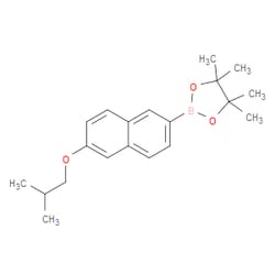Aobchem&nbsp;2-(6-Isobutoxynaphthalen-2-yl)-4 4 5 5-tetramethyl-1 3 2-dioxaborolane | ≥97% | CAS 1363386-57-5 | C20H27BO3 | 5g