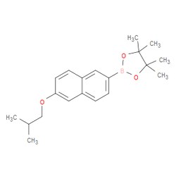 Aobchem&nbsp;2-(6-Isobutoxynaphthalen-2-yl)-4 4 5 5-tetramethyl-1 3 2-dioxaborolane | ≥97% | CAS 1363386-57-5 | C20H27BO3 | 10g