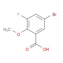 Aobchem&nbsp;5-Bromo-3-fluoro-2-methoxybenzoic acid | ≥97% | CAS 1784034-92-9 | C8H6BrFO3 | 5g