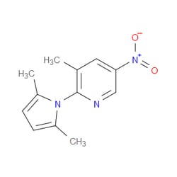 Aobchem&nbsp;2-(2 5-Dimethyl-1H-pyrrol-1-yl)-3-methyl-5-nitropyridine | ≥97% | CAS 2404733-77-1 | C12H13N3O2 | 5g