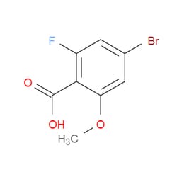 Aobchem&nbsp;4-Bromo-2-fluoro-6-methoxybenzoic acid | ≥97% | CAS 1472104-49-6 | C8H6BrFO3 | 10g