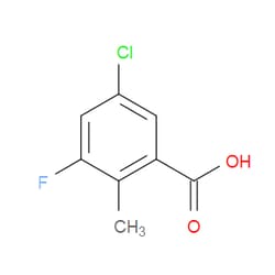 Aobchem&nbsp;5-Chloro-3-fluoro-2-methylbenzoic acid | ≥97% | CAS 1365969-71-6 | C8H6ClFO2 | 5g