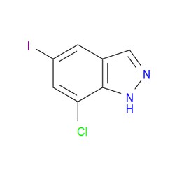 Aobchem&nbsp;7-Chloro-5-iodo-1H-indazole | ≥97% | CAS 1000343-56-5 | C7H4ClIN2 | 5g