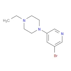 Aobchem&nbsp;1-(5-Bromo-3-pyridinyl)-4-ethylpiperazine | ≥95% | CAS 1288990-56-6 | C11H16BrN3 | 5g
