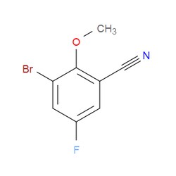 Aobchem&nbsp;3-Bromo-5-fluoro-2-methoxybenzonitrile | ≥97% | CAS 1260022-38-5 | C8H5BrFNO | 5g