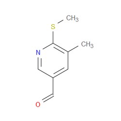 Aobchem&nbsp;5-Methyl-6-methylsulfanyl-pyridine-3-carbaldehyde | ≥97% | CAS 1289077-74-2 | C8H9NOS | 5g