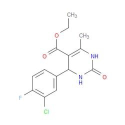 Aobchem&nbsp;Ethyl 4-(3-chloro-4-fluorophenyl)-6-methyl-2-oxo-1 2 3 4-tetrahydropyrimidine-5-carboxylate | ≥95% | CAS 1449008-02-9 | C14H14ClFN2O3 | 5g