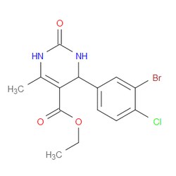 Aobchem&nbsp;Ethyl 4-(3-bromo-4-chlorophenyl)-6-methyl-2-oxo-1 2 3 4-tetrahydropyrimidine-5-carboxylate | ≥95% | CAS 1809161-52-1 | C14H14BrClN2O3 | 5g