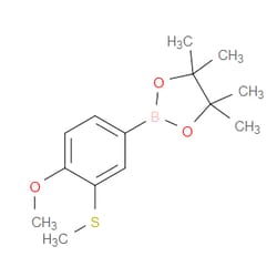 Aobchem&nbsp;2-[4-Methoxy-3-(methylthio)phenyl]-4 4 5 5-tetramethyl-1 3 2-dioxaborolane | ≥97% | CAS 1800575-35-2 | C14H21BO3S | 5g
