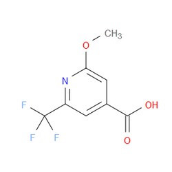Aobchem&nbsp;2-Methoxy-6-trifluoromethyl-isonicotinic acid | ≥97% | CAS 1227581-20-5 | C8H6F3NO3 | 10g