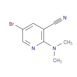 Aobchem&nbsp;5-Bromo-2-(dimethylamino)nicotinonitrile | ≥97% | CAS 1346537-10-7 | C8H8BrN3 | 5g