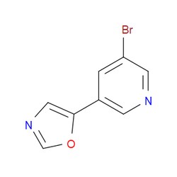 Aobchem&nbsp;3-Bromo-5-oxazol-5-yl-pyridine | ≥97% | CAS 1256819-32-5 | C8H5BrN2O | 5g