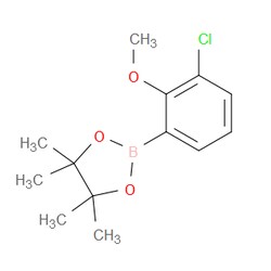 Aobchem&nbsp;2-(3-Chloro-2-methoxyphenyl)-4 4 5 5-tetramethyl-1 3 2-dioxaborolane | ≥97% | CAS 1628502-45-3 | C13H18BClO3 | 5g