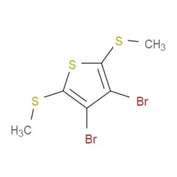 Aobchem&nbsp;3 4-Dibromo-2 5-bis(methylthio)thiophene | ≥95% | CAS 24444-81-3 | C6H6Br2S3 | 5g