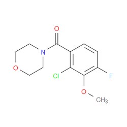 Aobchem&nbsp;(2-Chloro-4-fluoro-3-methoxyphenyl)(morpholino)methanone | ≥97% | CAS 2586127-26-4 | C12H13ClFNO3 | 5g