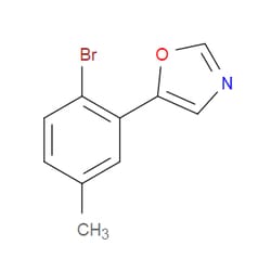 Aobchem&nbsp;5-(2-Bromo-5-methylphenyl)oxazole | ≥97% | CAS 2028261-97-2 | C10H8BrNO | 1g