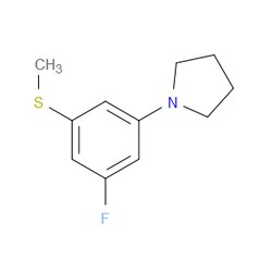 Aobchem&nbsp;1-(3-Fluoro-(5-methylsulfanyl)phenyl)pyrolidine | ≥97% | CAS 2121515-14-6 | C11H14FNS | 5g