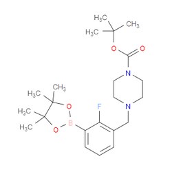 Aobchem&nbsp;3-(4-Boc-Piperazinomethyl)-2-fluorophenylboronic acid  pinacol ester | ≥95% | CAS 1256360-53-8 | C22H34BFN2O4 | 1g