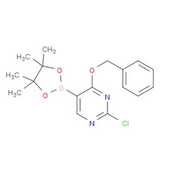 Aobchem&nbsp;4-Benzyloxy-2-chloropyrimidine-5-boronic acid pinacol ester | ≥95% | CAS 1073354-22-9 | C17H20BClN2O3 | 5g