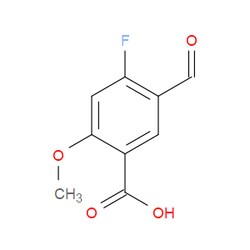 Aobchem&nbsp;4-Fluoro-5-formyl-2-methoxybenzoic acid | ≥95% | CAS 1934923-07-5 | C9H7FO4 | 250mg