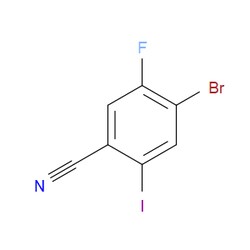 Aobchem&nbsp;4-Bromo-5-fluoro-2-iodobenzonitrile | ≥97% | CAS 2149601-45-4 | C7H2BrFIN | 5g