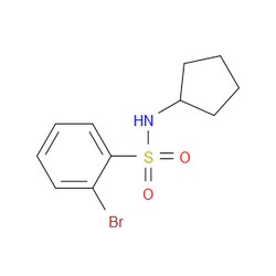 Aobchem&nbsp;2-Bromo-N-cyclopentylbenzenesulfonamide | ≥95% | CAS 958737-53-6 | C11H14BrNO2S | 5g