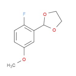 Aobchem&nbsp;2-(2-Fluoro-5-methoxyphenyl)-1 3-dioxolane | ≥95% | CAS 773102-36-6 | C10H11FO3 | 5g