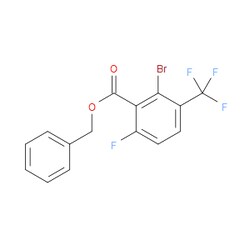 Aobchem&nbsp;Benzyl 2-bromo-6-fluoro-3-(trifluoromethyl)benzoate | ≥97% | CAS 2271443-04-8 | C15H9BrF4O2 | 500mg