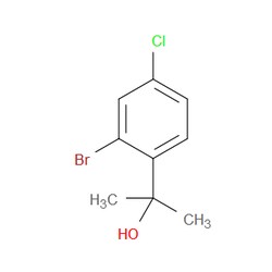 Aobchem&nbsp;2-Bromo-4-chloro-   -dimethylbenzenemethanol | ≥95% | CAS 1784336-98-6 | C9H10BrClO | 500mg