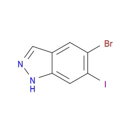 Aobchem&nbsp;5-Bromo-6-iodo-1H-indazole | ≥95% | CAS 2375196-17-9 | C7H4BrIN2 | 500mg