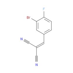 Aobchem&nbsp;2-[(3-Bromo-4-fluorophenyl)methylene]propanedinitrile | ≥95% | CAS 149550-26-5 | C10H4BrFN2 | 1g