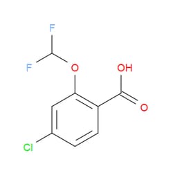 Aobchem&nbsp;4-Chloro-2-(difluoromethoxy)benzoic acid | ≥95% | CAS 97914-60-8 | C8H5ClF2O3 | 1g