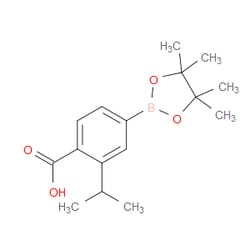 Aobchem&nbsp;2-Isopropyl-4-(4 4 5 5-tetramethyl-1 3 2-dioxaborolan-2-yl)benzoic acid | ≥97% | CAS 890839-25-5 | C16H23BO4 | 5g